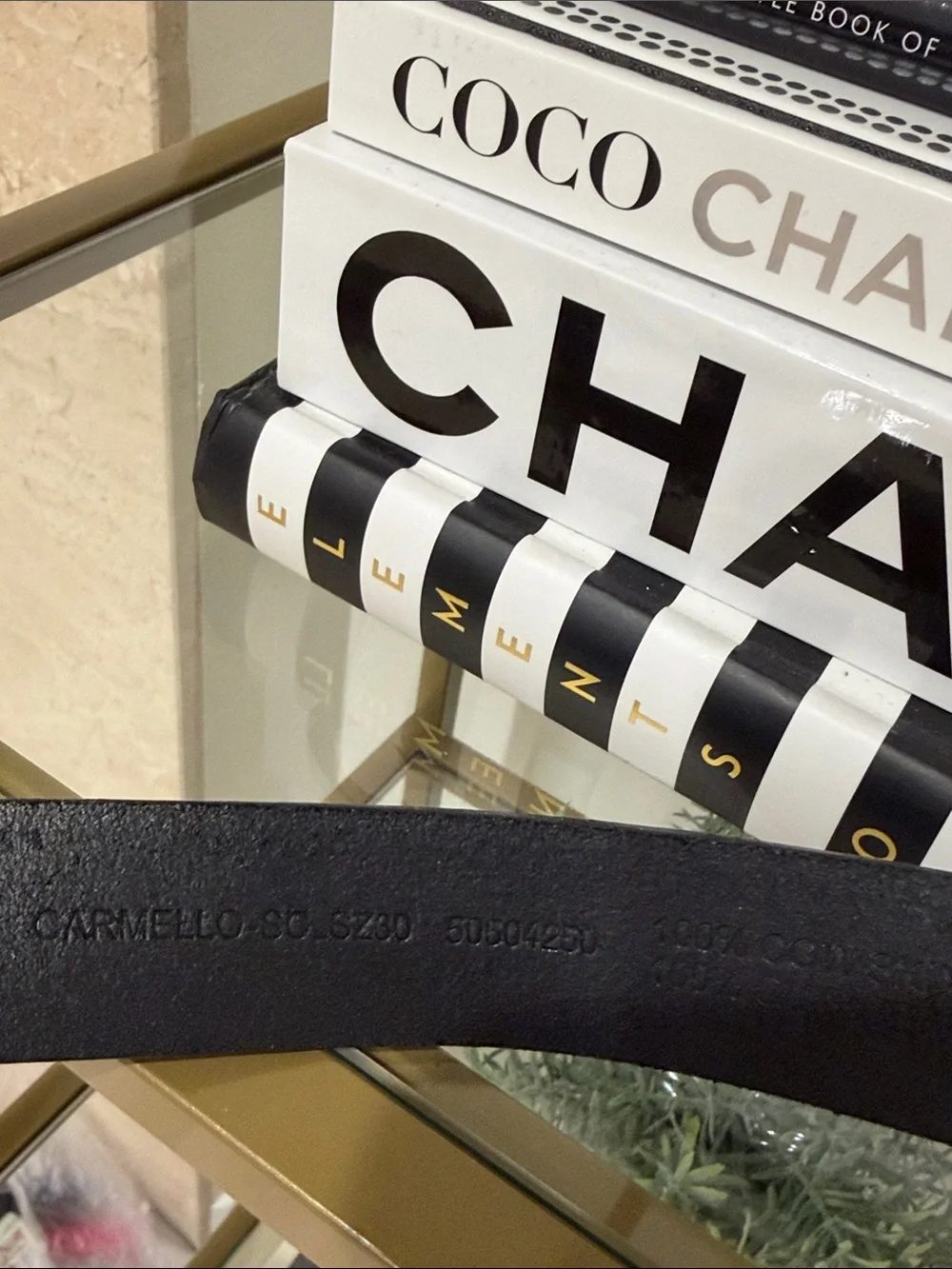 Hugo Boss Black Leather Belt with Gunmetal Hardware